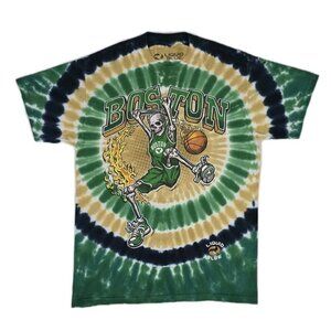 Boston Tie-Dye Colors Dunker T-Shirt No Back Hit Sports Buy Liquid Blue Adult M